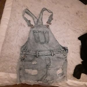 Jean short overalls
